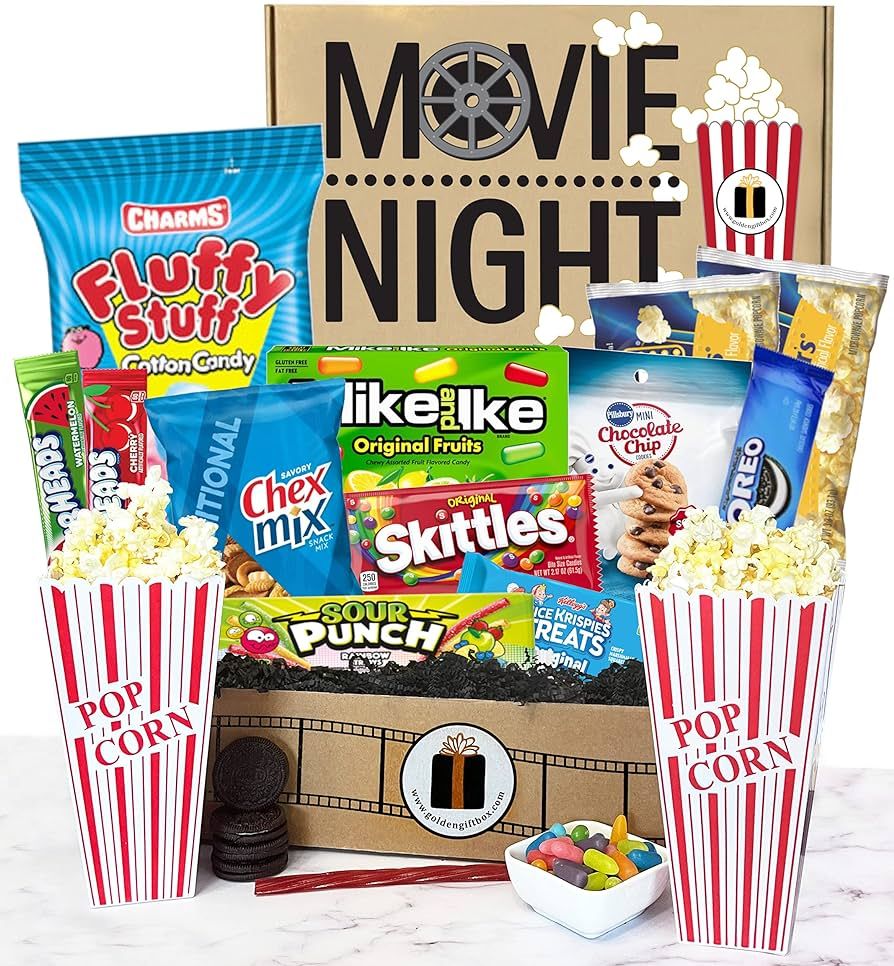 Deluxe Movie Night Gift Basket - Movie Night Supplies For An Unforgettable Movie Night Experience... | Amazon (US)