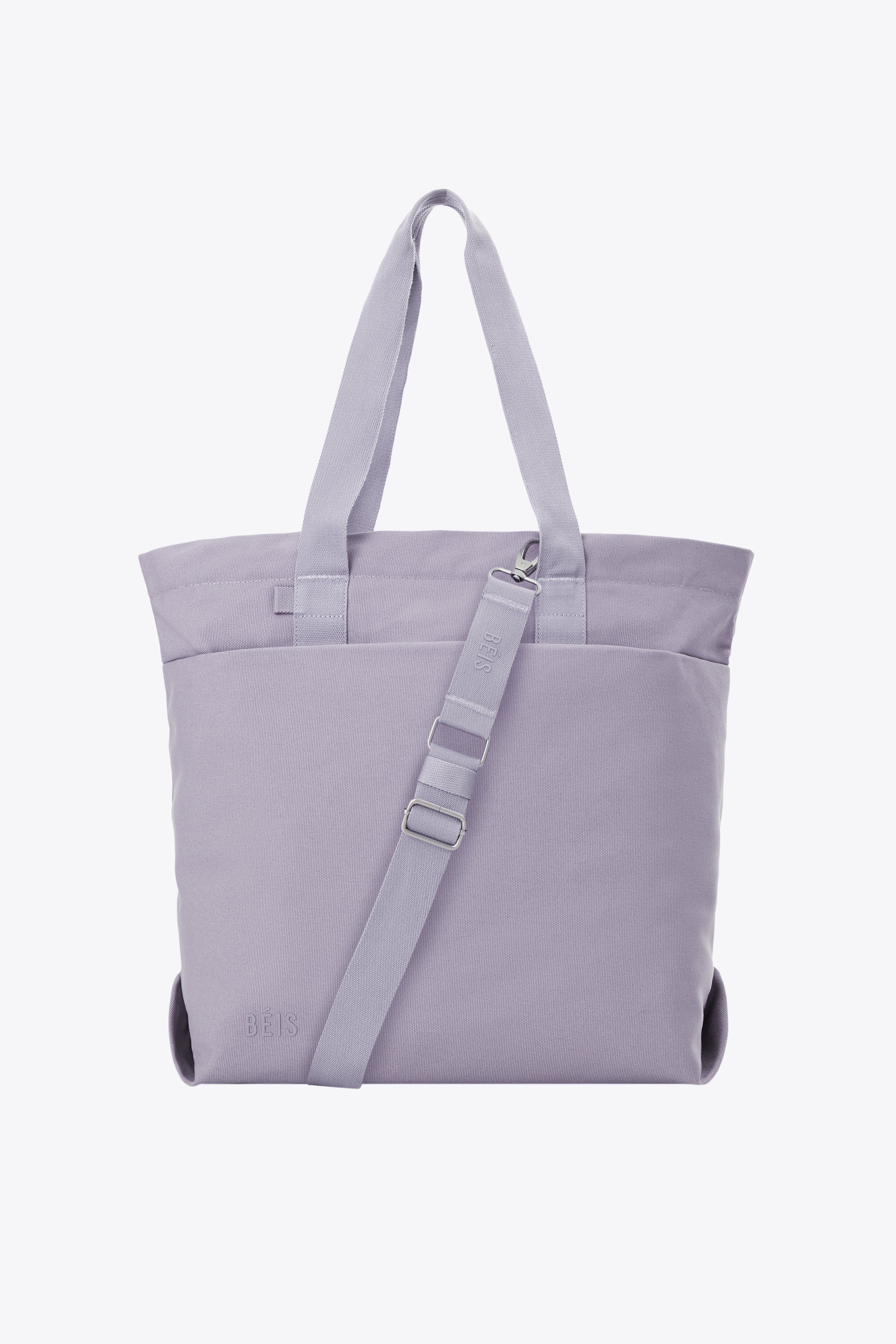 BÉIS 'The Utility Tote' in Lavender - Large Travel Tote Bag in Lavender | BÉIS Travel