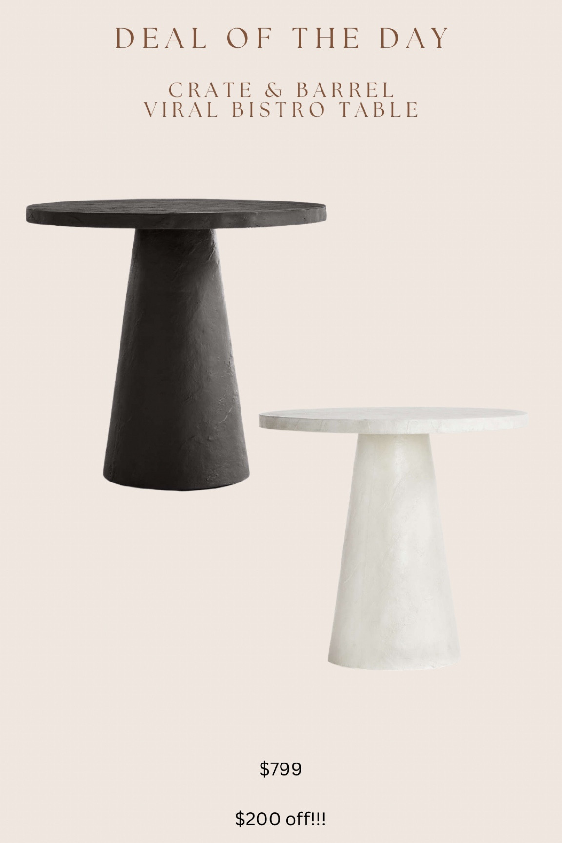 If you’ve been eyeing the popular crate & barrel bistro table (most popular use is in entryways), I’ve never seen it on sale!!!! $200 off right now!!

#LTKstyletip #LTKsalealert #LTKhome