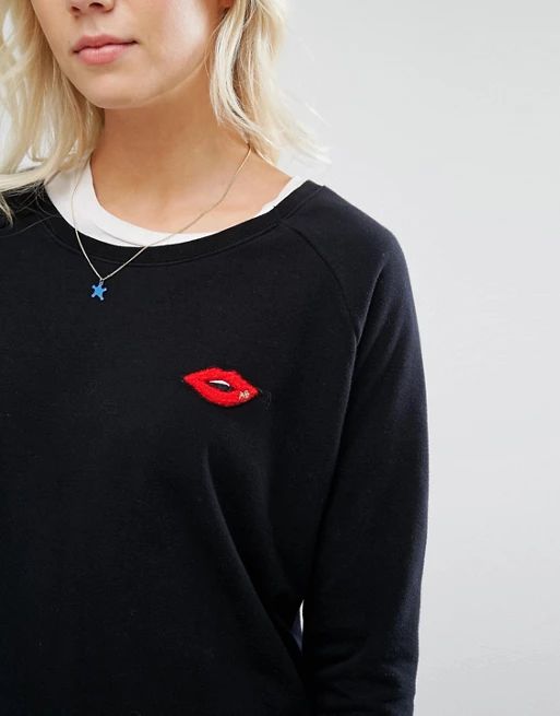 Maison Scotch – Sweatshirt mit Lippen-Motiv | Asos DE