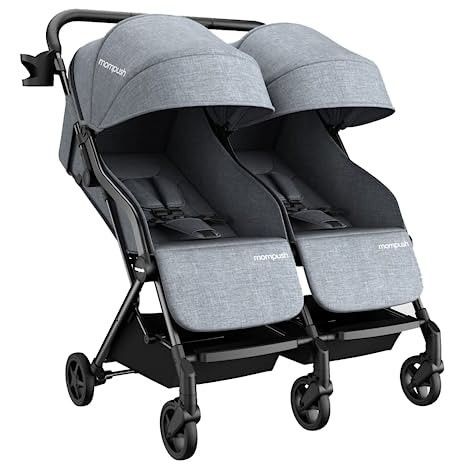 Mompush Lithe Double Stroller Side by Side For Growing Families - Cozy Compact Twin Stroller - Tr... | Amazon (US)