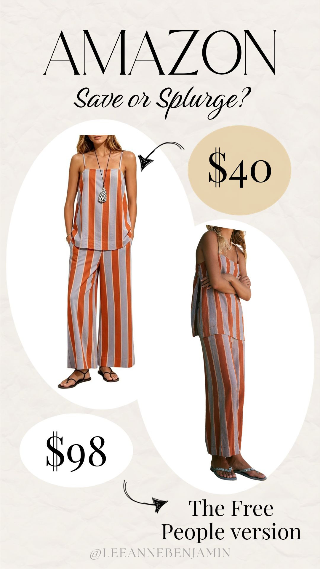Would you save or splurge on this adorable 2 piece set? 

 #LTKootd #LTKOver40 #LTKSaleAlert