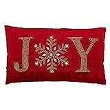 Beaded Joy Pillow - 12" x 20" | Poly Filled | Red | Oblong | 1 Pc. | Amazon (US)