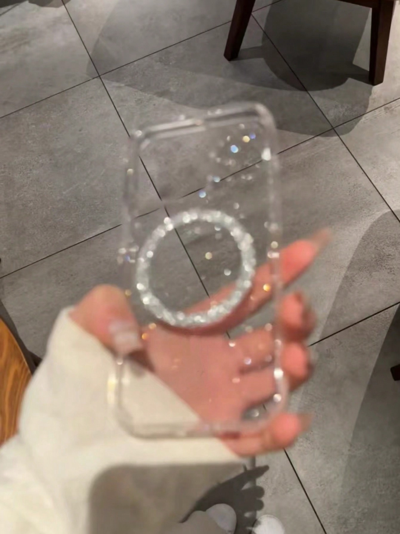 Y2K Magnetic Wireless Charging Transparent Micro-Hole 2.0mm Thick Glitter Starry Sky Shockproof P... | SHEIN