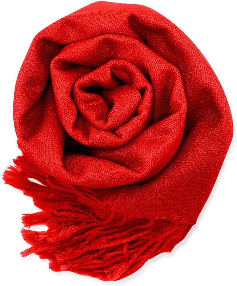 GEARONIC TM Women's Soft Pashmina Scarf Winter Shawl Wrap Scarves Lady Fashion in Solid Colors | Amazon (US)