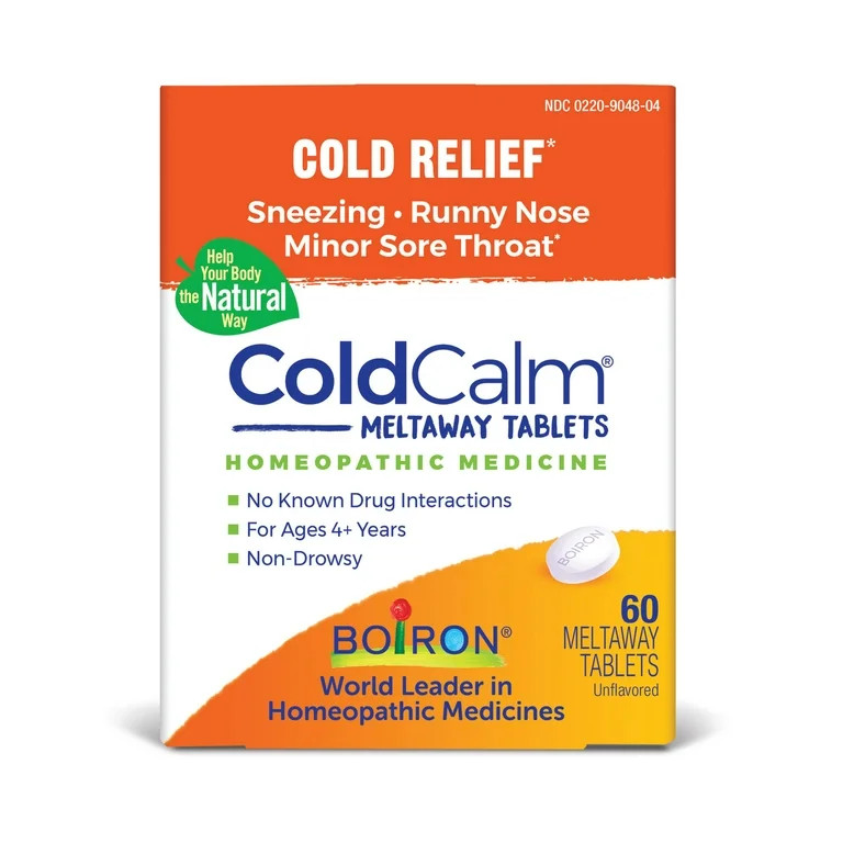 Boiron ColdCalm Tablet Relief of Common Cold Symptoms Sneezing, Runny Nose, Sore Throat, 60 Table... | Walmart (US)