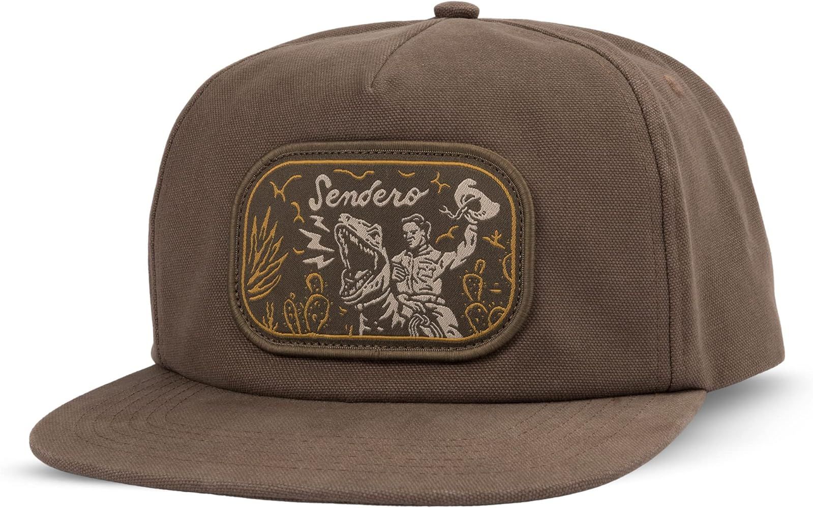 Outdoor Snapback Hat with Velociwrangler Woven Patch (Brown) | Amazon (US)