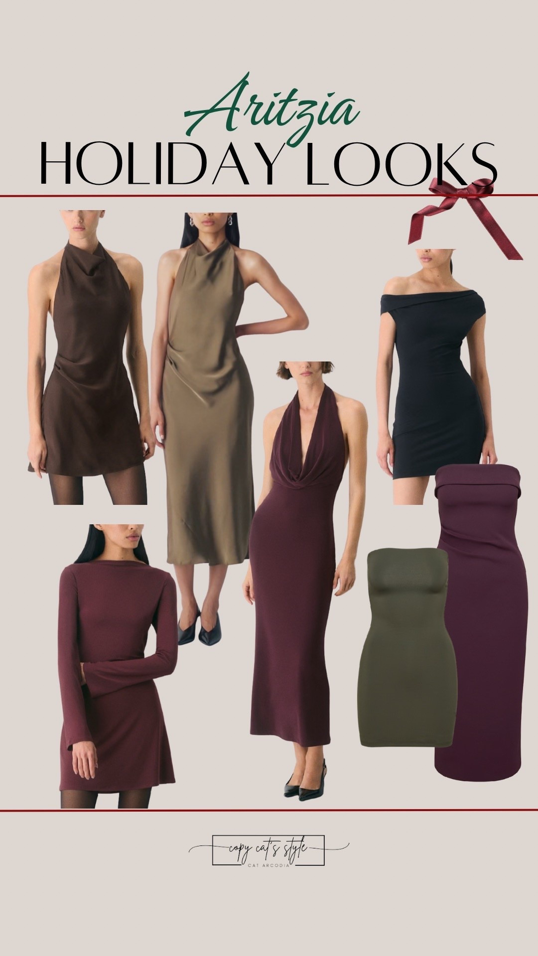 Holiday looks from Aritzia. Holiday trending dresses. 

#LTKWedding #LTKHoliday #LTKFindsUnder100