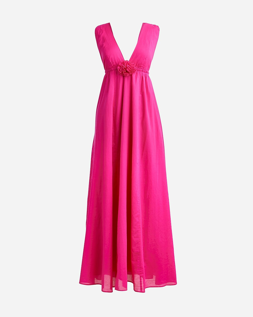 Rosette plunge dress in cotton voile | J. Crew US