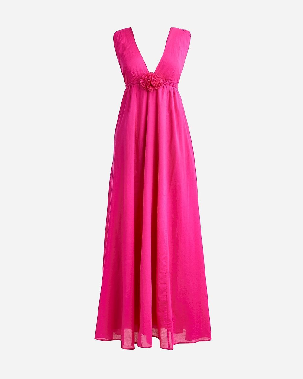 Rosette plunge dress in cotton voile | J.Crew US