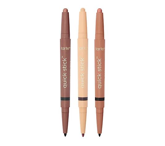tarte Quickstick Double-Ended Shadow & Liner Waterproof Trio - QVC.com | QVC