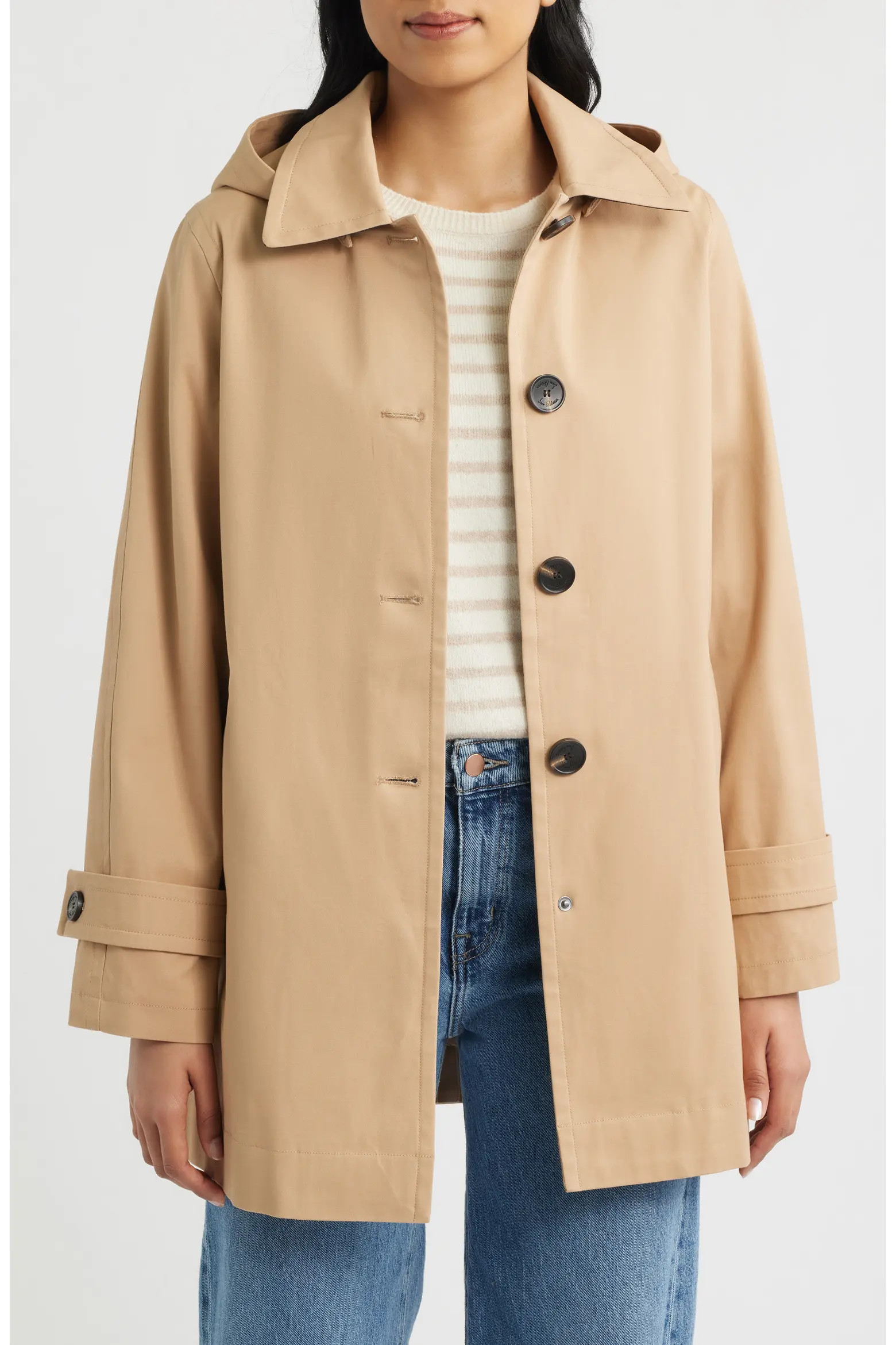 Sam Edelman Hooded Raincoat (Women) | Nordstrom | Nordstrom