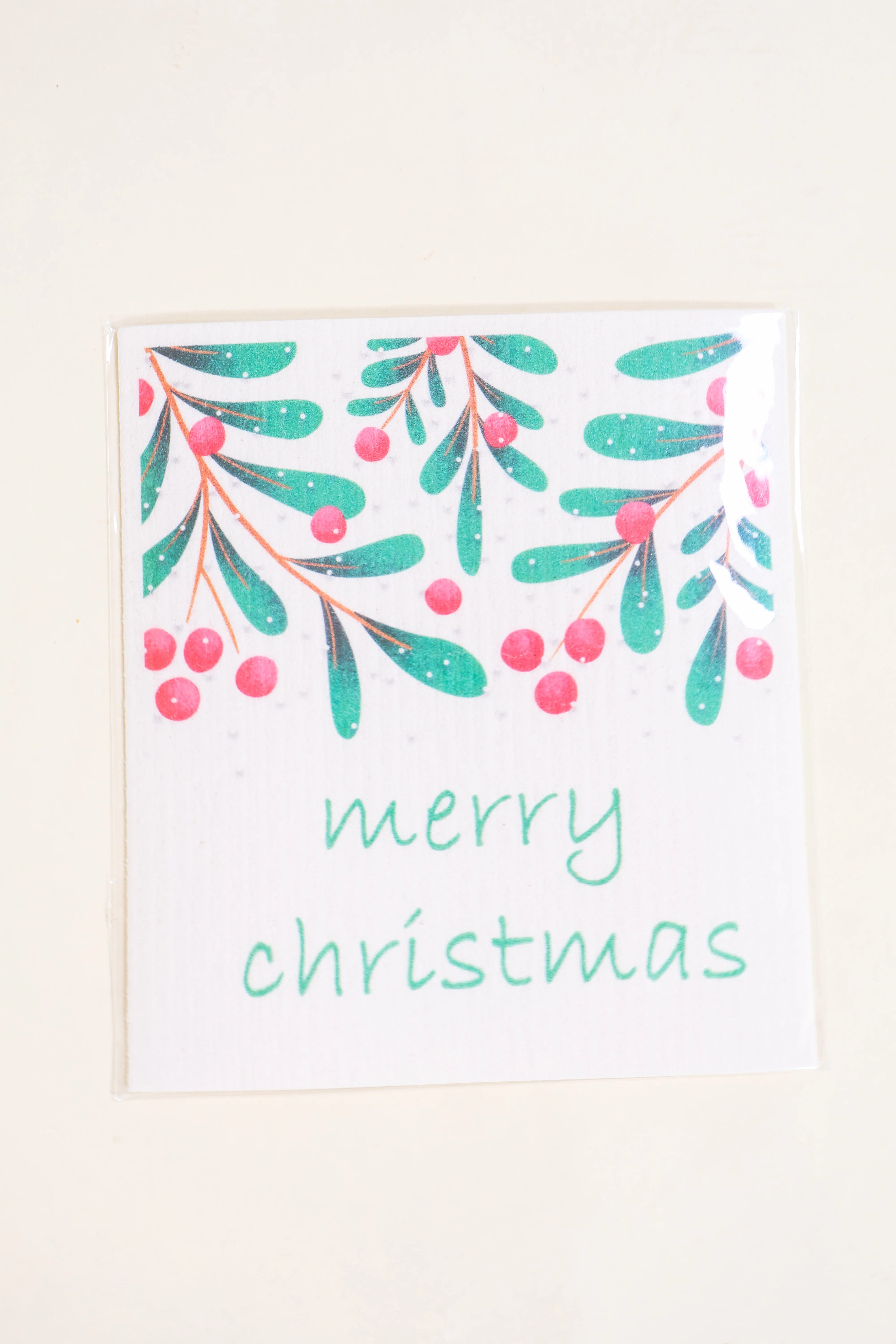 Christmas Swedish Dish Cloth - Holly Christmas | Bates Boutique 