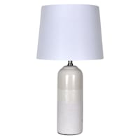 Natural Two-Toned Ceramic Table Lamp with Shade, 24" | At Home