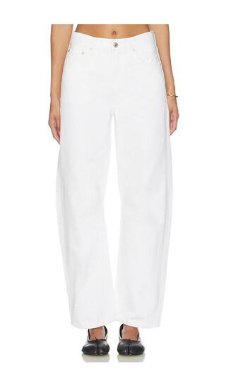 Miro Long Relaxed Jeans in Soft White | Revolve Clothing (Global)
