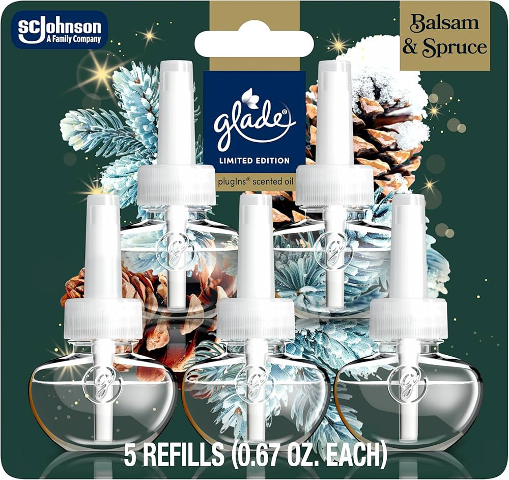 Glade PlugIns Refills Air Freshener, Balsam & Spruce, Scented and Essential Oils for Home and Bat... | Amazon (US)
