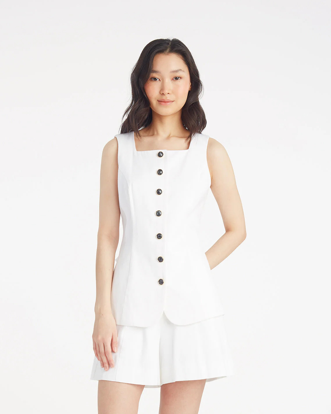 Tailored Top in Pique | Draper James (US)