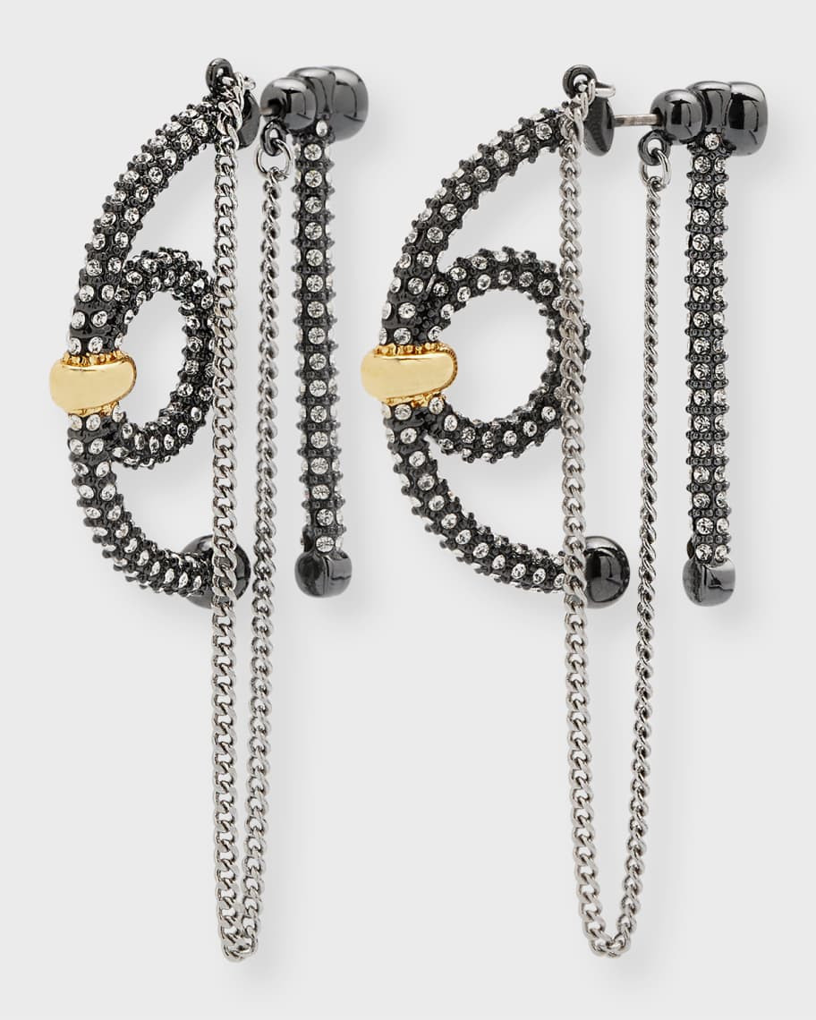 DEMARSON Mini Pave Dema Earrings | Neiman Marcus