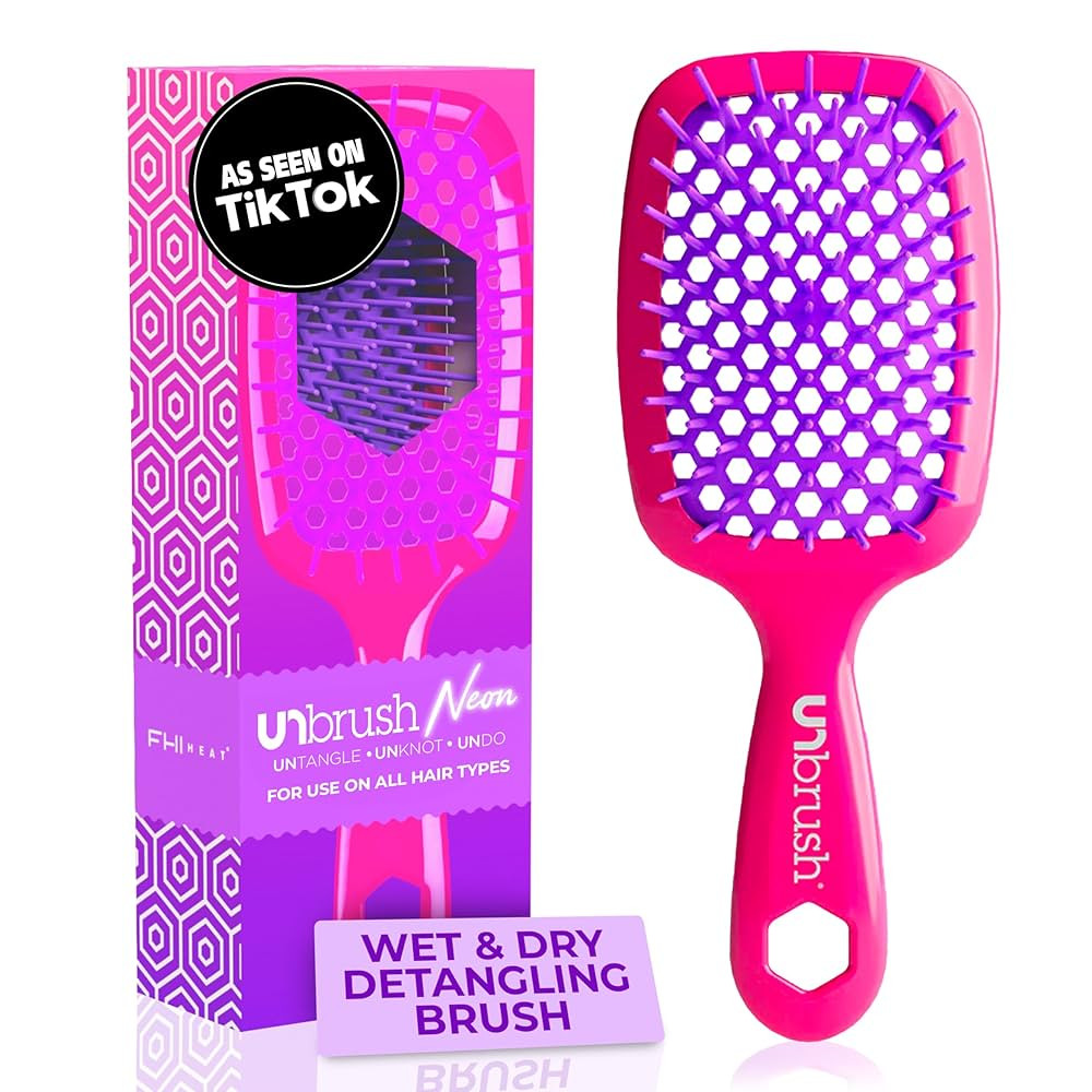 FHI Heat UNbrush Detangling Brush for Pain-Free Brushing on All Wet or Dry Hair Types — Durable... | Amazon (US)