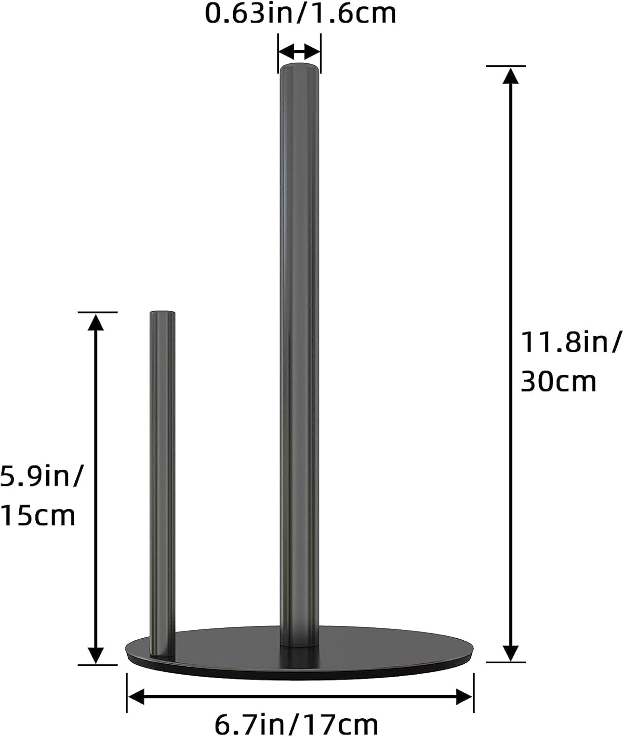 Paper Towel Holder Black Kitchen Roll Holder, Premium Stainless Steel Paper Towel Holder for Kitc... | Amazon (US)