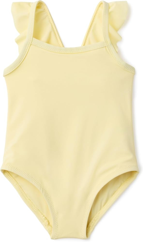 Amazon Essentials Baby Girls' Ruffle One-Piece Swimsuit | Amazon (US)