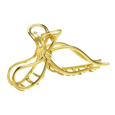 Unique Bargains Women's Metal Bowknot Hair Clips 1 Pc Gold Tone | Target