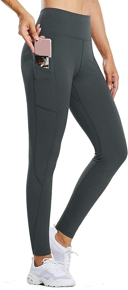 BALEAF Women's Fleece Lined Water Resistant Legging High Waisted Thermal Winter Hiking Running Pants | Amazon (US)