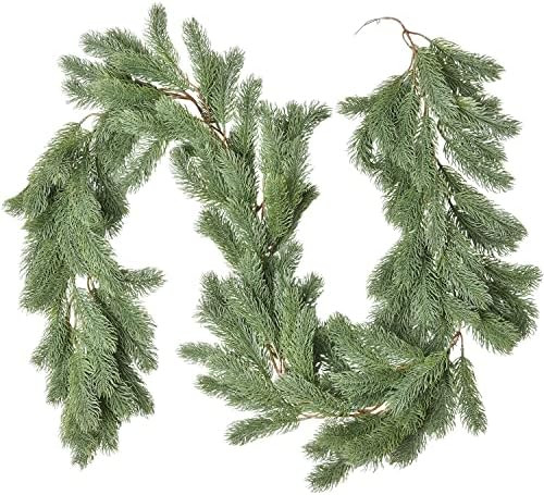 Amazon.com: Fomlily Pine Garland Christmas Decoration, 6ft Christmas Greenery Garland Artificial Cyp | Amazon (US)