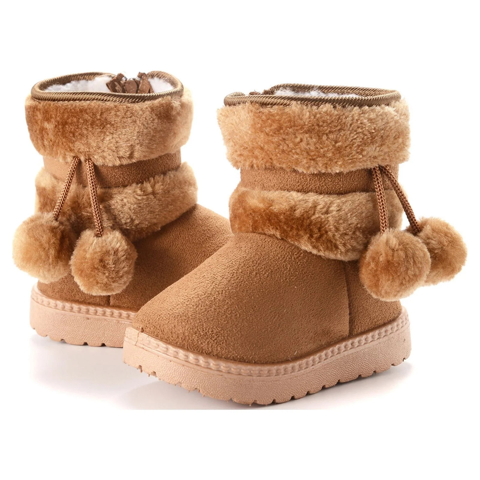 EGNMCR Toddler Winter Snow Boots Boys Girls Cold Weather Baby Faux Fur Shoes (Infant/Toddler/Litt... | Walmart (US)