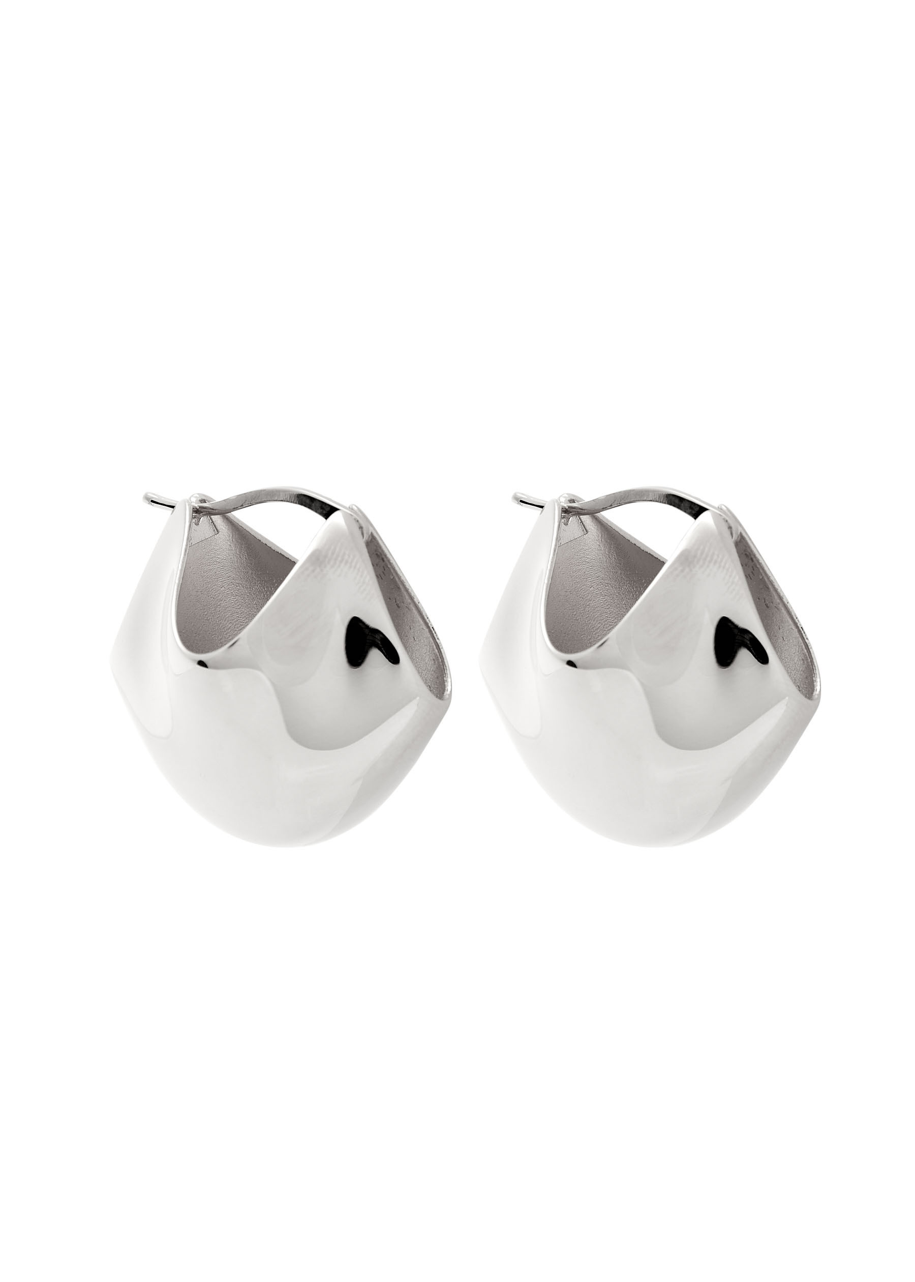 Lotus medium palladium-plated earrings | Harvey Nichols