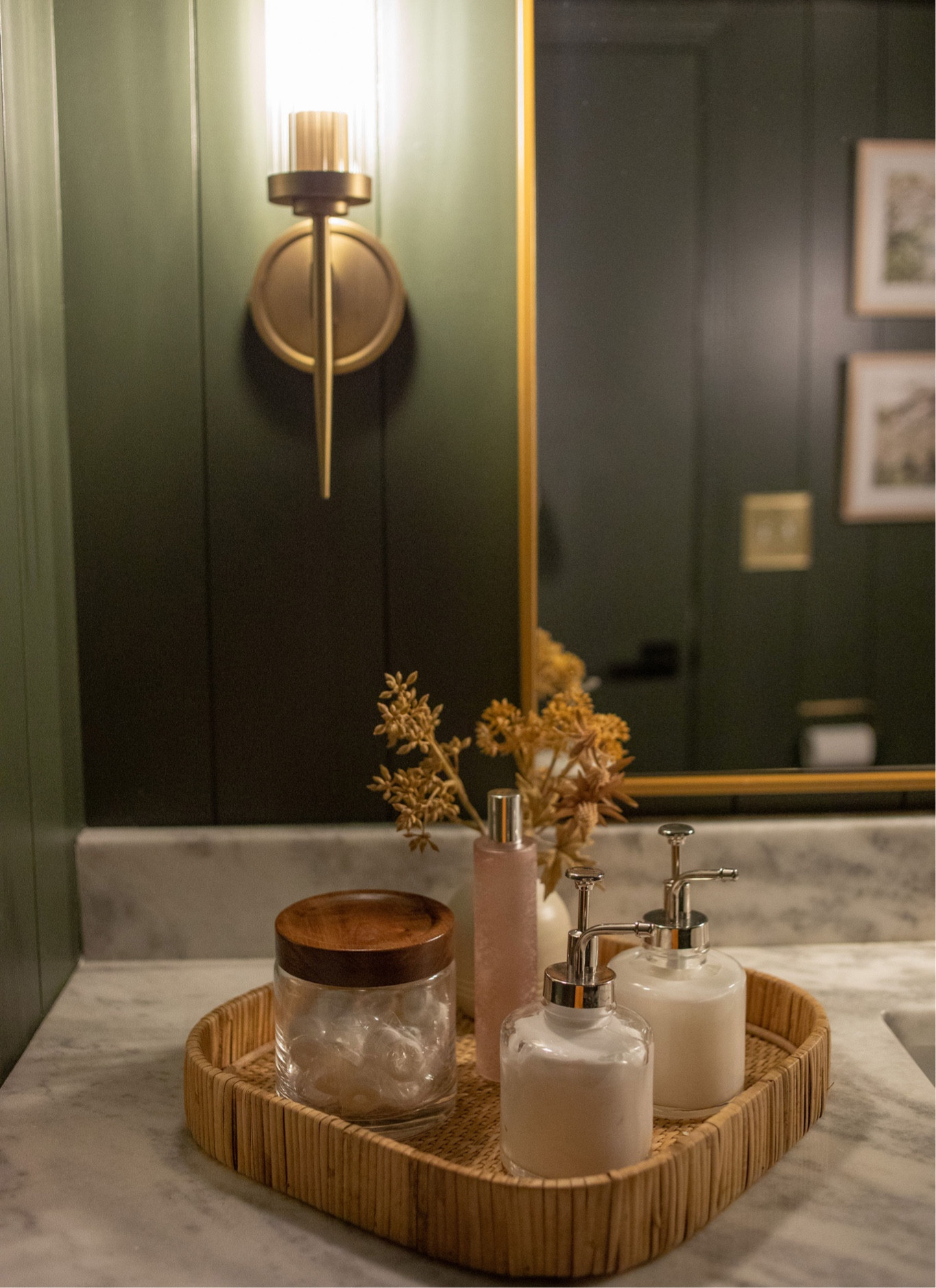 Bathroom styling, soap dispensers, sconce, room mist 

#LTKFind #LTKhome