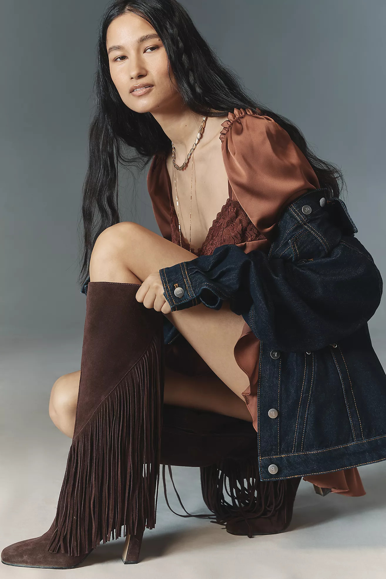 Dolce Vita Giano Suede Fringe Boots | Anthropologie (US)