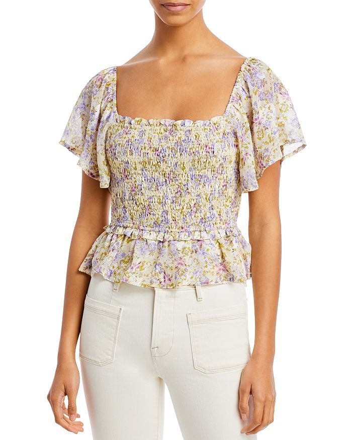 January Smocked Square Neck Top | Bloomingdale's (US)