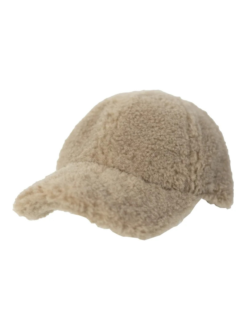 Time and Tru Women’s Faux Shearling Baseball Hat | Walmart (US)
