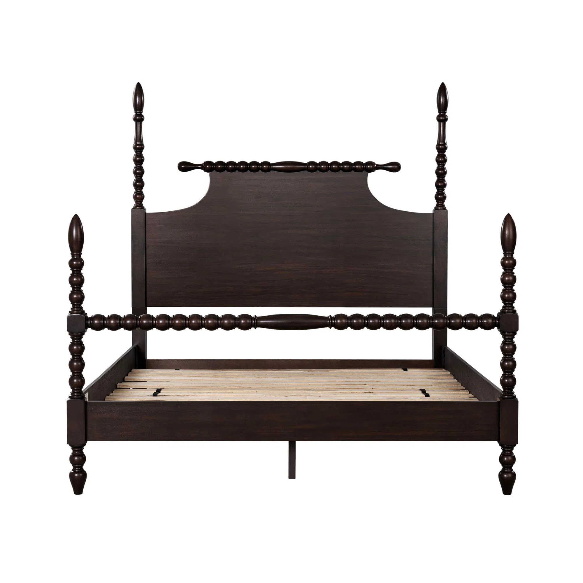 Beckett Solid Wood Low-Profile Bed Frame with Spindle Design | Wayfair North America