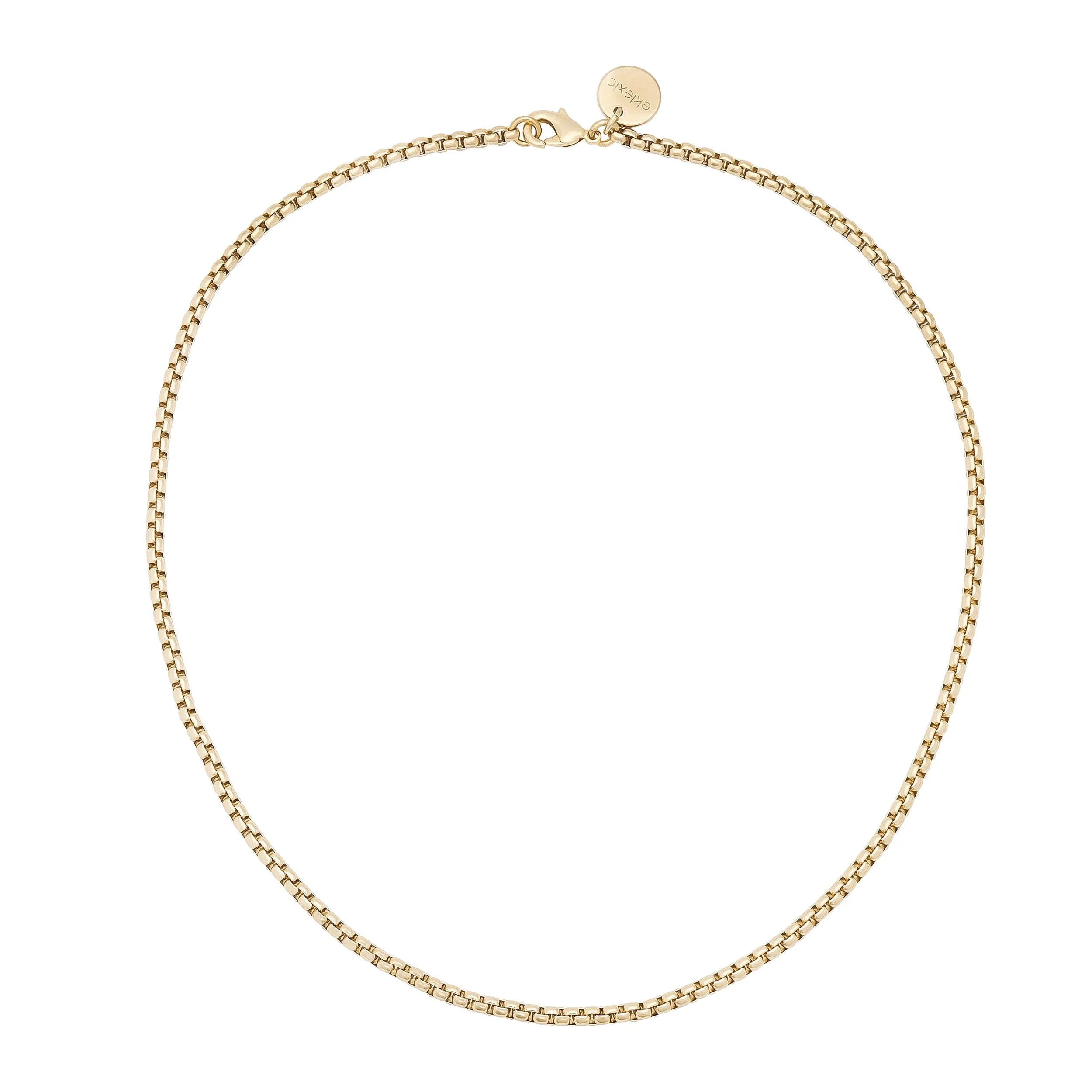 Thin Luciana Box Chain Necklace | Eklexic
