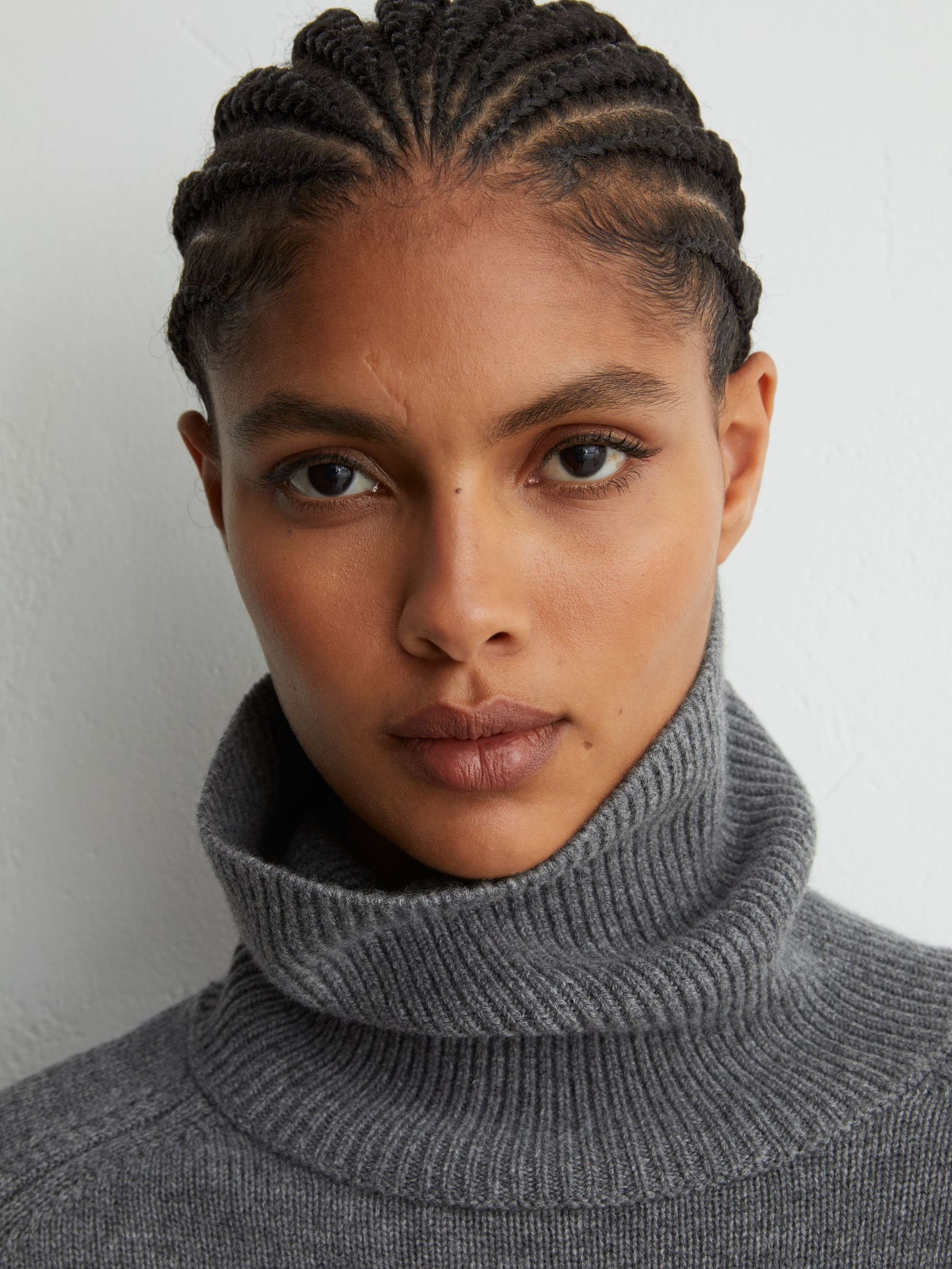 Reiss Wool-Cashmere Roll-Neck Jumper in Grey - REISS | Reiss UK