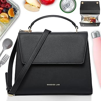 BeautyGoodies Lunch Bag Women Insulated Lunch Bag Purse, Leather Lunch Bag for Women, Lunch Box P... | Amazon (US)