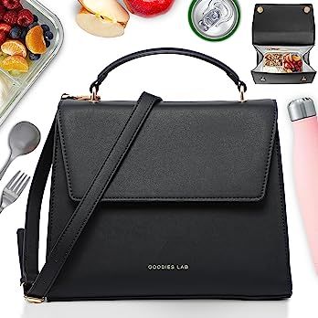 BeautyGoodies Lunch Bag Women Insulated Lunch Bag Purse, Leather Lunch Bag for Women, Lunch Box P... | Amazon (US)