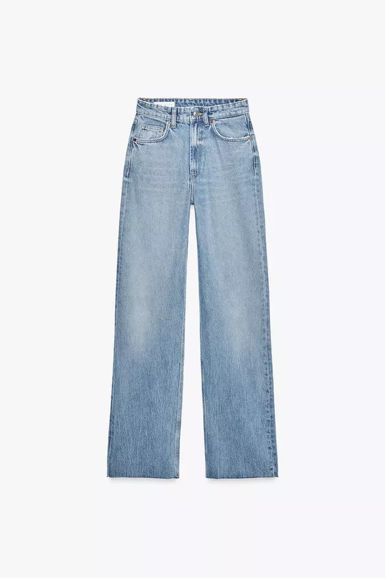 TRF WIDE-LEG HIGH-WAIST JEANS | Zara UK
