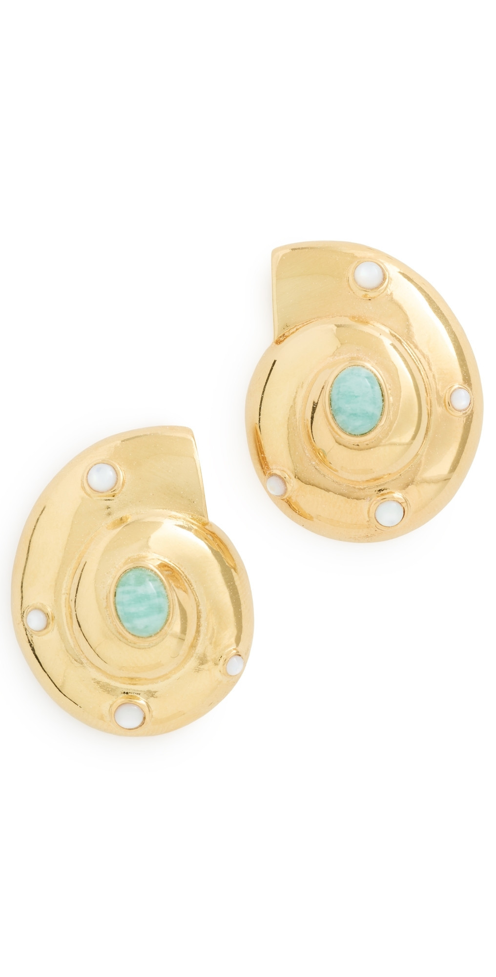 Lizzie Fortunato Nautilus Stud Earrings Gold One Size | Shopbop