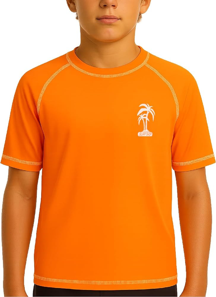 iXtreme Infant Toddler Boys Rash Guard Short Sleeve Shirt - Quick Dry UPF50+ Sun Protection Swim Shirts for Boys Beach Wear | Amazon (US)