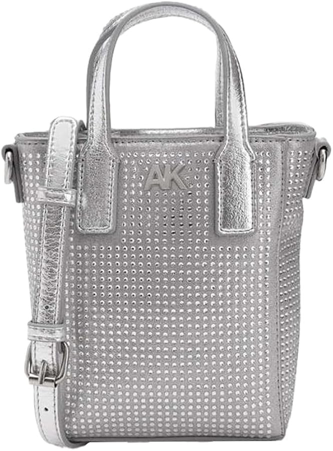 Anne Klein Bolso convertible Crystalized Mini N/S, Transparente / plateado, Tamaño único | Amazon (US)