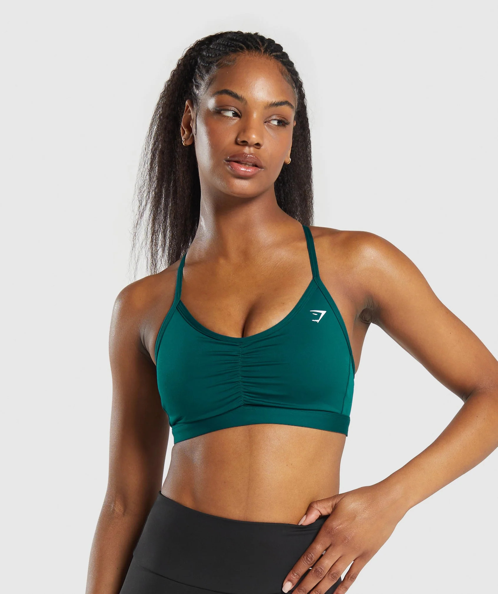 Gymshark Ruched Sports Bra - White | Gymshark US