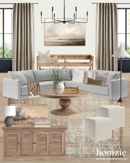 This California casual inspired living room is so cozy! We love the gray sectional, warm neutral rug and beige curtains! This pedestal coffee table is goals! Lots of budget-friendly decor options tucked in here too! 

#LTKHome