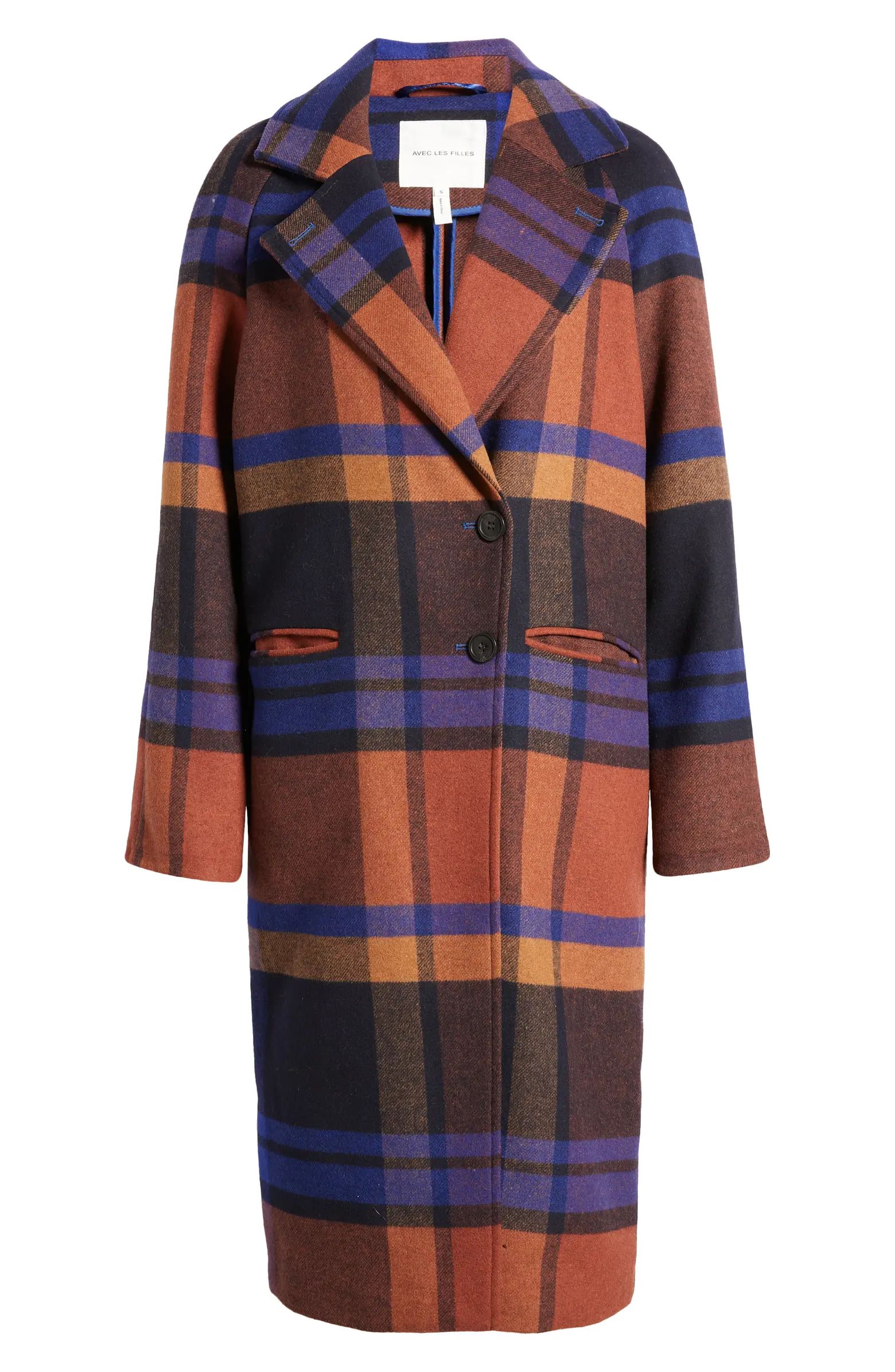 Walker Relaxed Fit Plaid Coat | Nordstrom