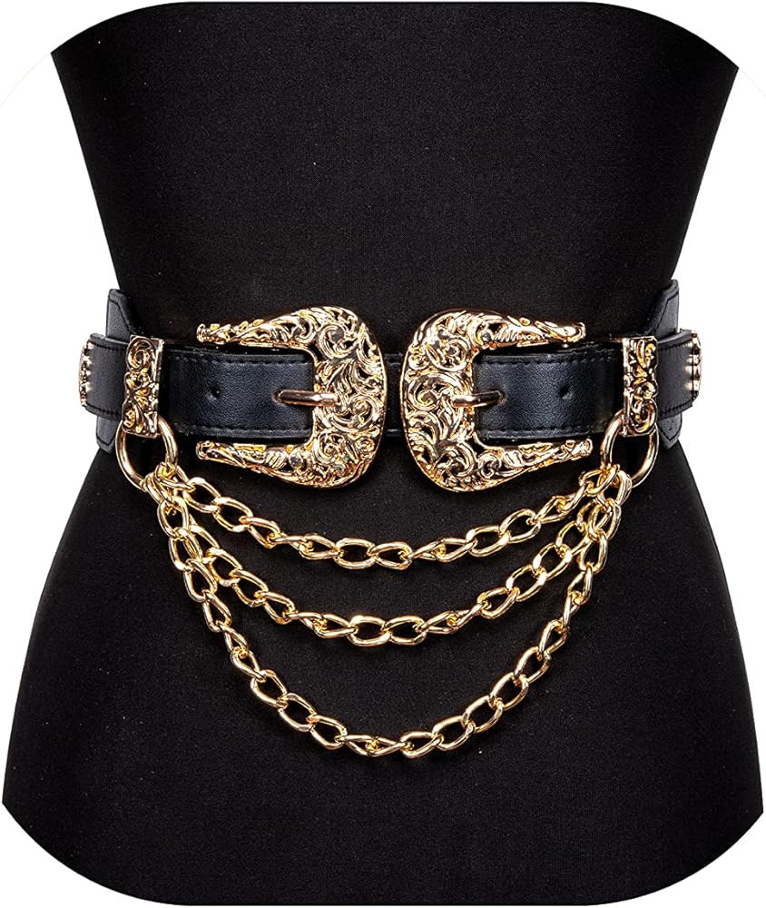 Dubulle Women Diamond Waist Belt with Shiny Rhinestone Crystal Sashes Chain Wedding Belt Bling Br... | Amazon (US)