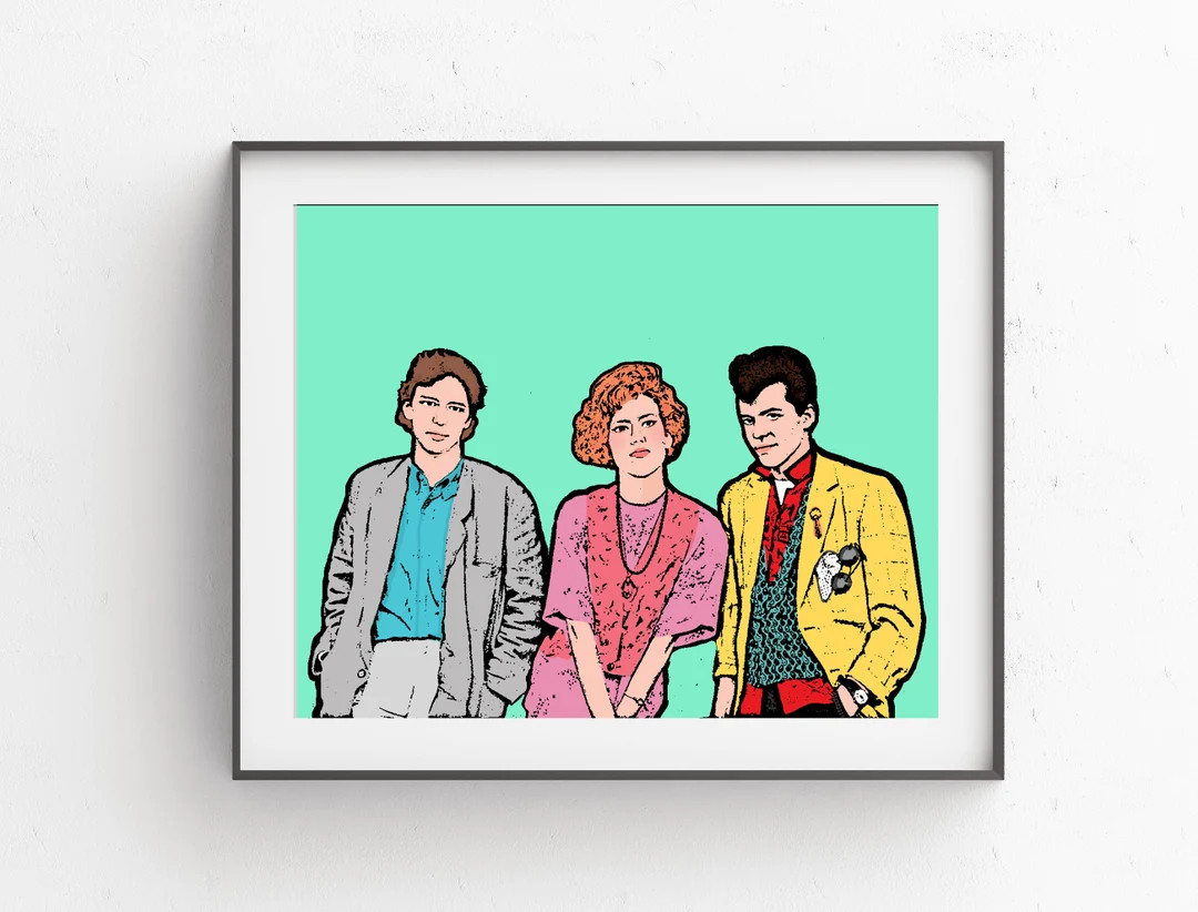 Pretty in Pink Art // 80s Movie Art // Molly Ringwald Pop Art - Etsy | Etsy (US)