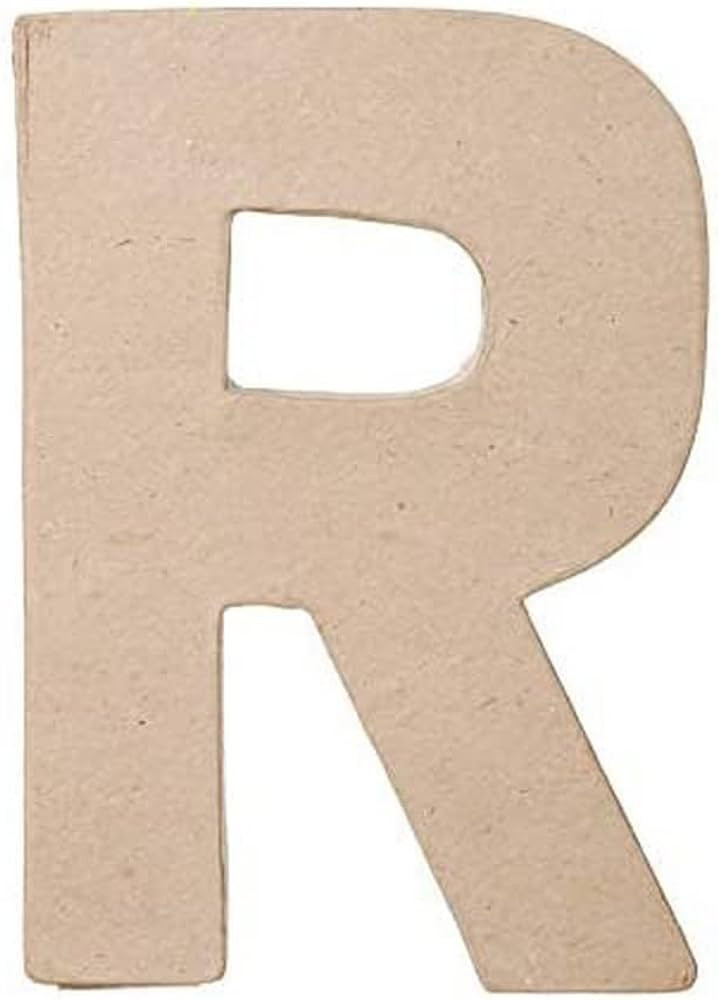 Paper Mache Letter - R - 8 x 5.5 x 1 inches | Amazon (US)