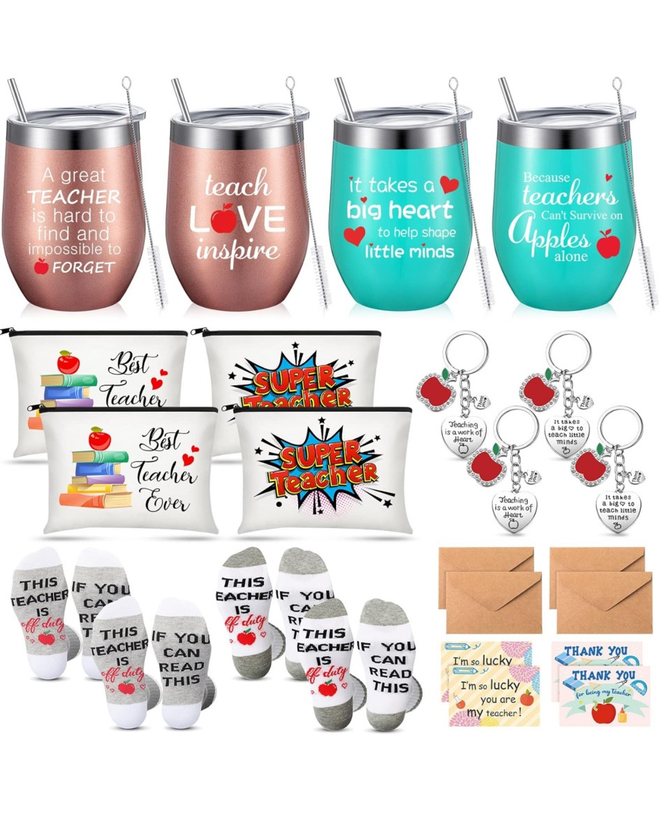 How about a little teacher appreciation inspo?! This usually ends up being last minute and stresses me out at May is the busiest month of our year. To save stress I’m buying this 30 piece set, putting it all in a basket so I’m set for next year too, letting each kid pick two items personally for their teacher. Letting them write a personal note, throwing in a gift card and calling it a day. Done ✔️ #LTKkids 

#LTKGiftGuide #LTKSeasonal